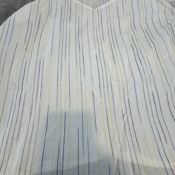 Loft Beach Blouse Sz Small Tank Cotton Spaghetti Strap Beachy Coastal Ombré - Picture 3 of 8